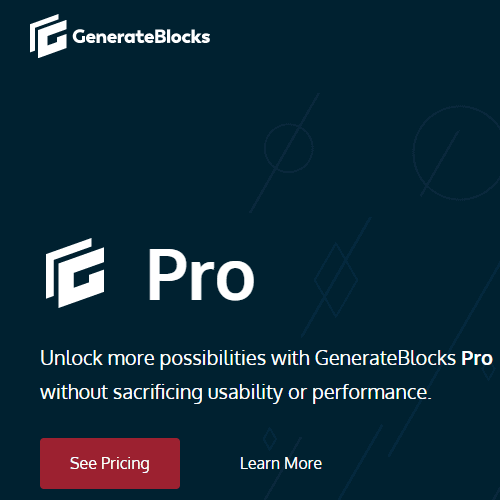 GenerateBlocks Pro – Trình soạn thảo văn bản nâng cao cho WordPress