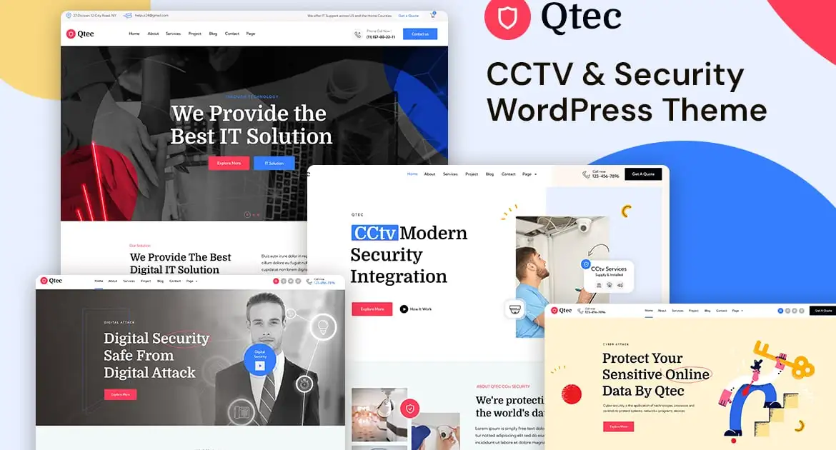 Qtec – CCTV & Security WordPress Theme
