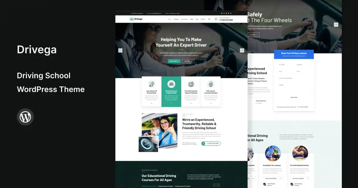 Drivega – Driving School WordPress Theme