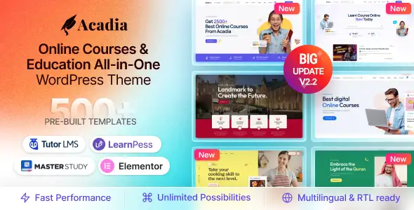 acadia-university-online-course-wordpress-theme Acadia – Education WordPress Theme For University & Online Course