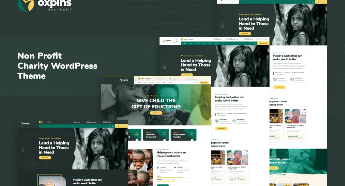 Oxpins – Non Profit Charity WordPress Theme