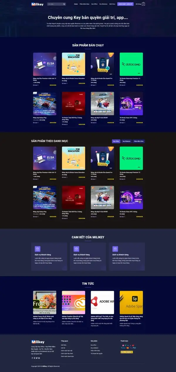 Theme WordPress Shop bán tài nguyên, sản phẩm số