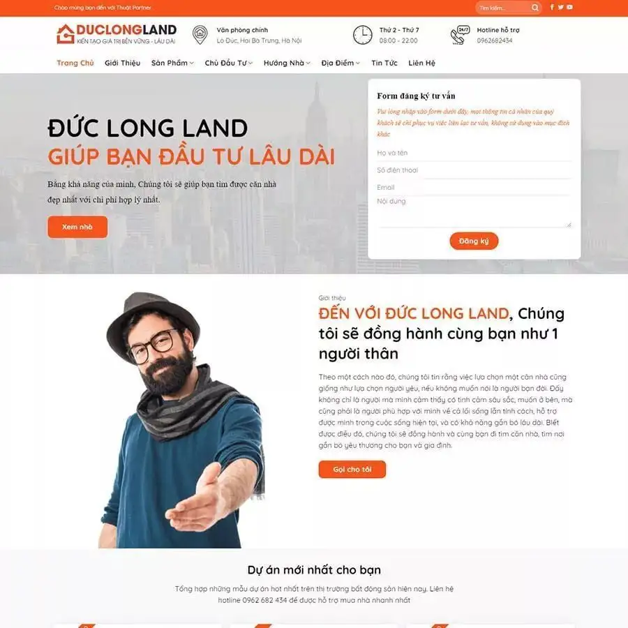 bds15 Mẫu Website Bất Động Sản 15 - Cài Đặt Sẵn