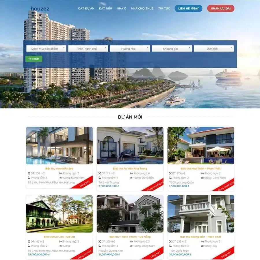 bds17 Mẫu Website Bất Động Sản 17 - Cài Đặt Sẵn