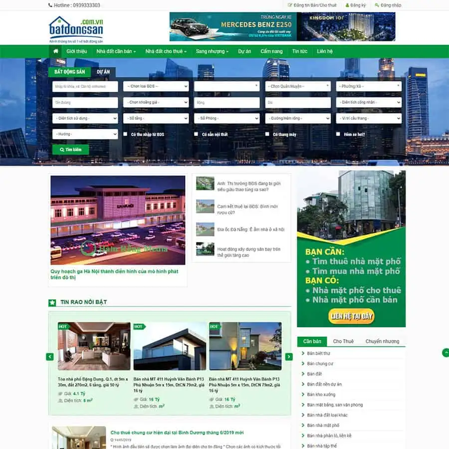 Mẫu Website Bất Động Sản 19 - Cài Đặt Sẵn