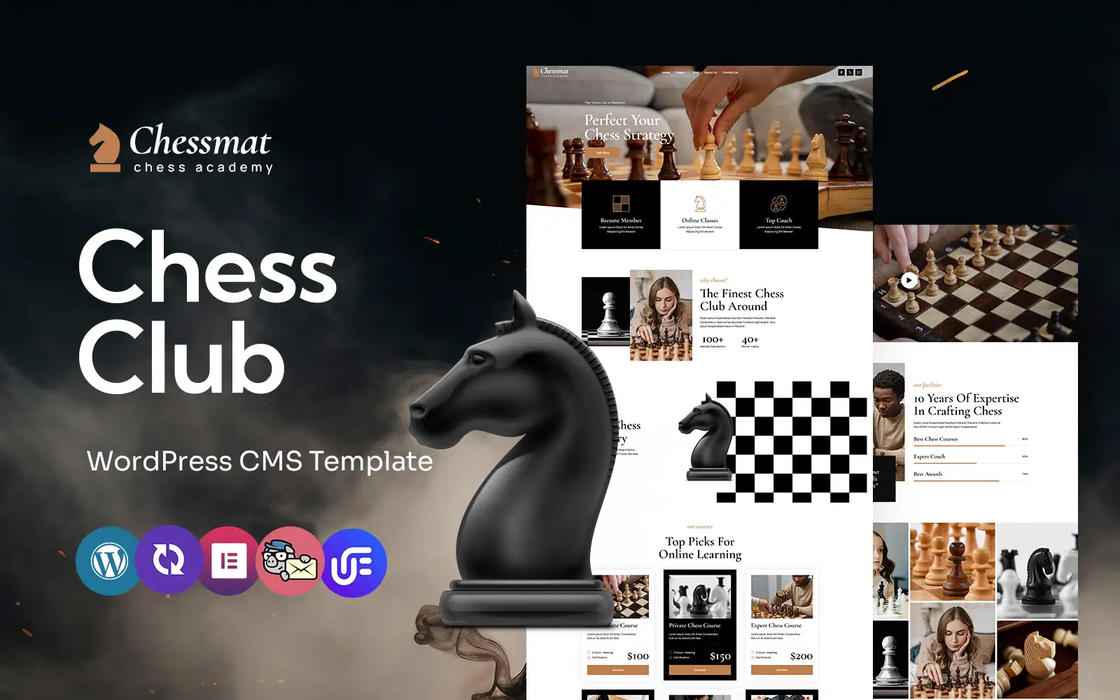 Chessmat – Chess Clubs And Academy Multipurpose WordPress Elementor Theme WordPress Theme