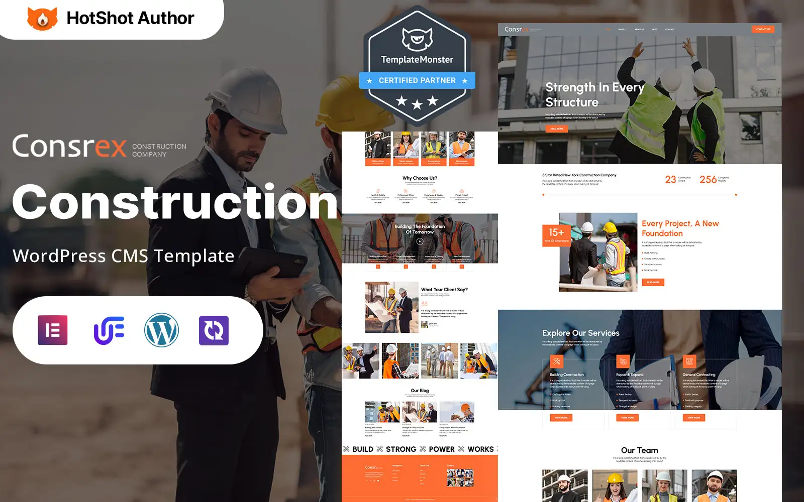 Consrex – Construction, Industrial And Contractor WordPress Responsive Theme WordPress Theme