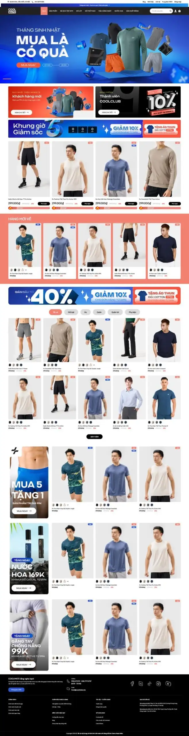 Mẫu Website Thời Trang Cao Cấp - Shop Online - Cài Đặt Sẵn