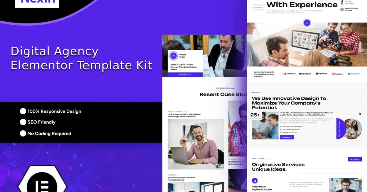 Nexin – Creative Digital Agency Elementor Template Kit