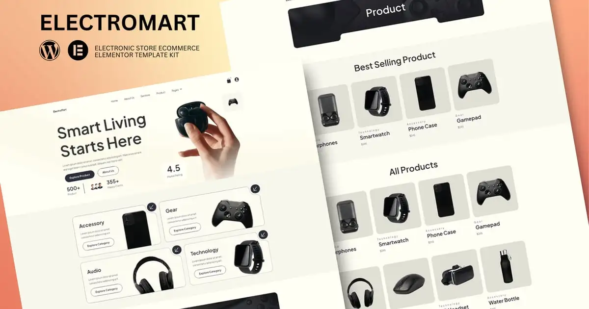 Electromart – E-Commerce Electronics Store Elementor Template Kit