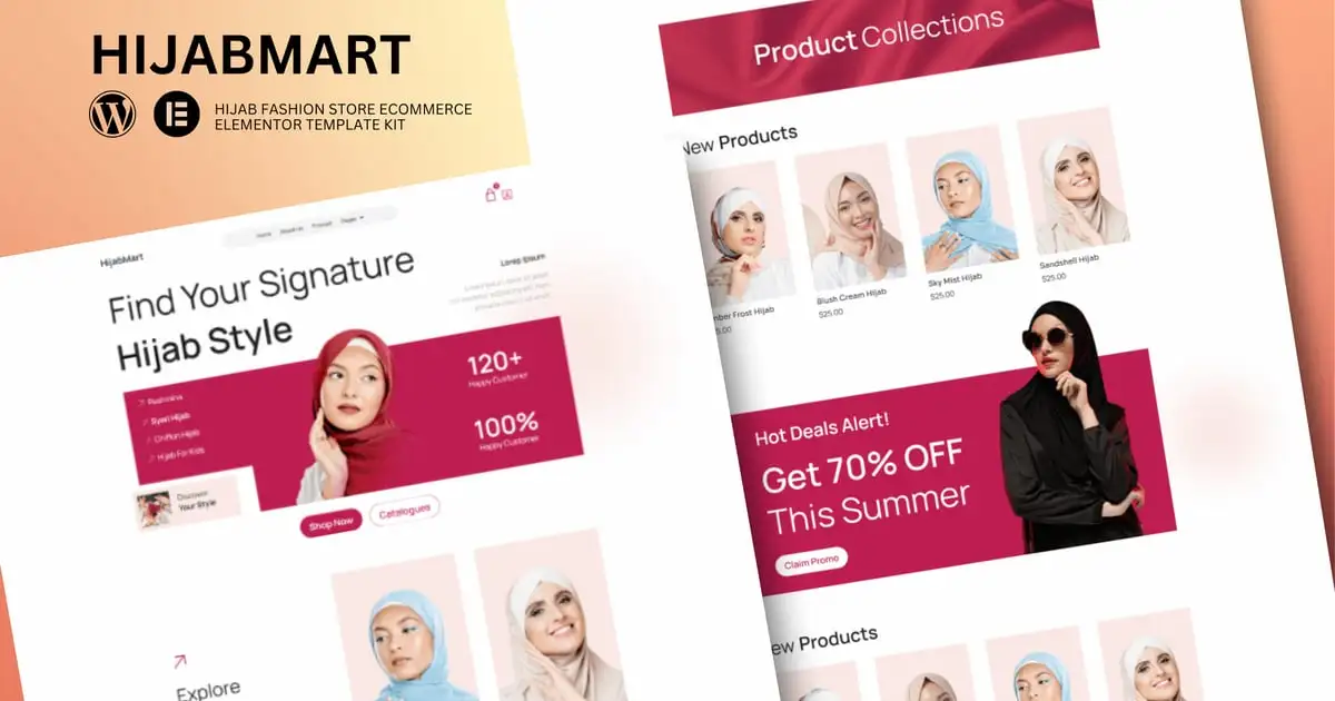 Hijabmart – E-Commerce Hijab Fashion Store Elementor Template Kit