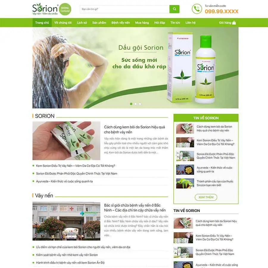 Mẫu Website Bán Dược Phẩm 04 - Shop Online - Cài Đặt Sẵn