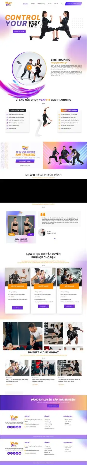Theme WordPress Phòng Gym 2