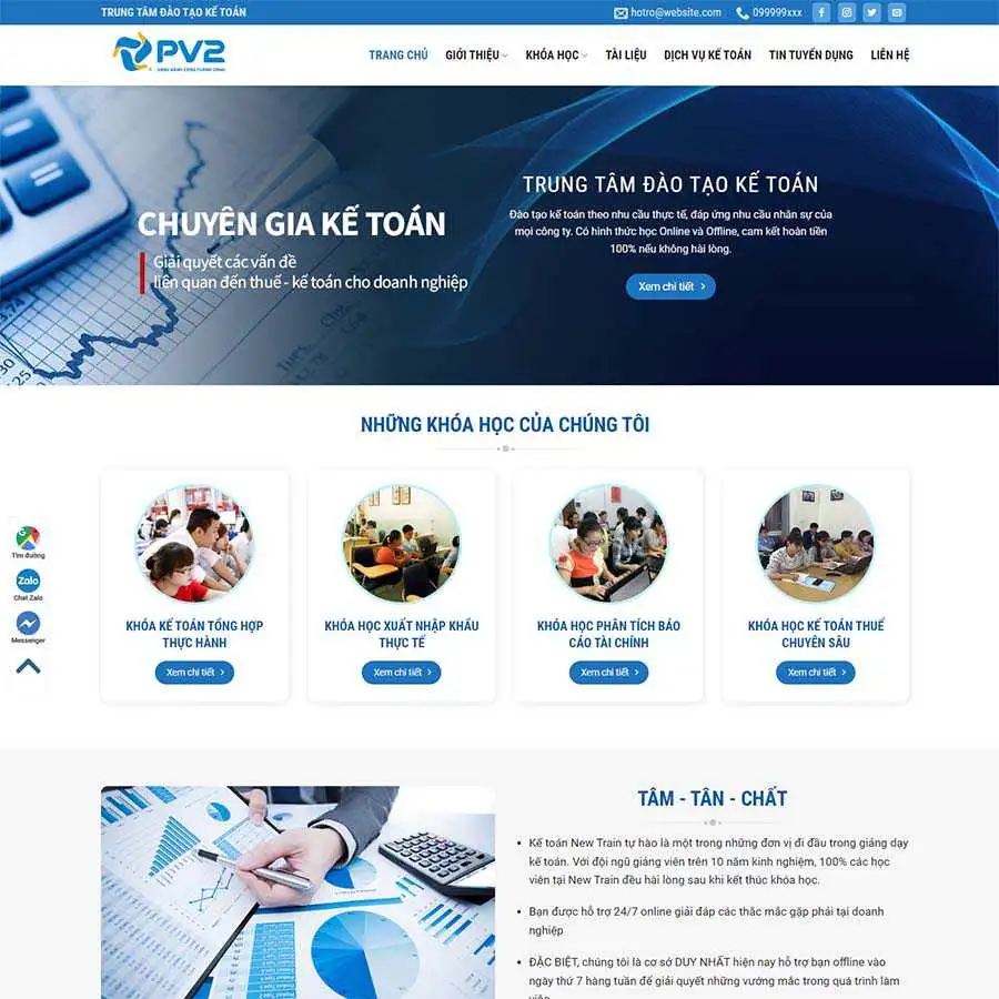 Mẫu Website Kế Toán 02 - Dịch Vụ Kế Toán - Cài Đặt Sẵn