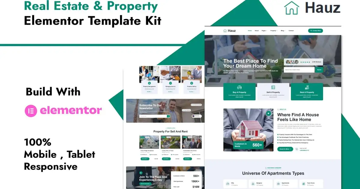 kit20cover20hauz Hauz – Real Estate & Property Elementor Pro Template Kit