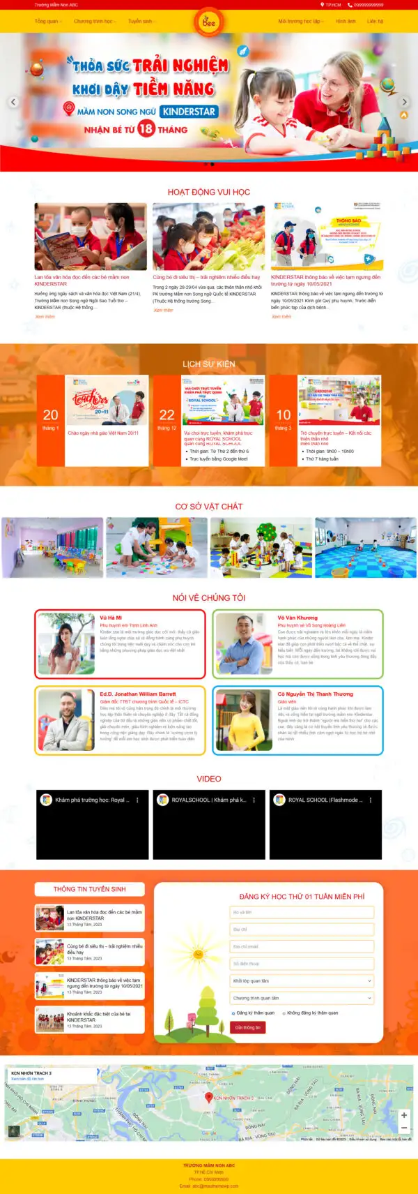 Theme wordpress trường mầm non 1