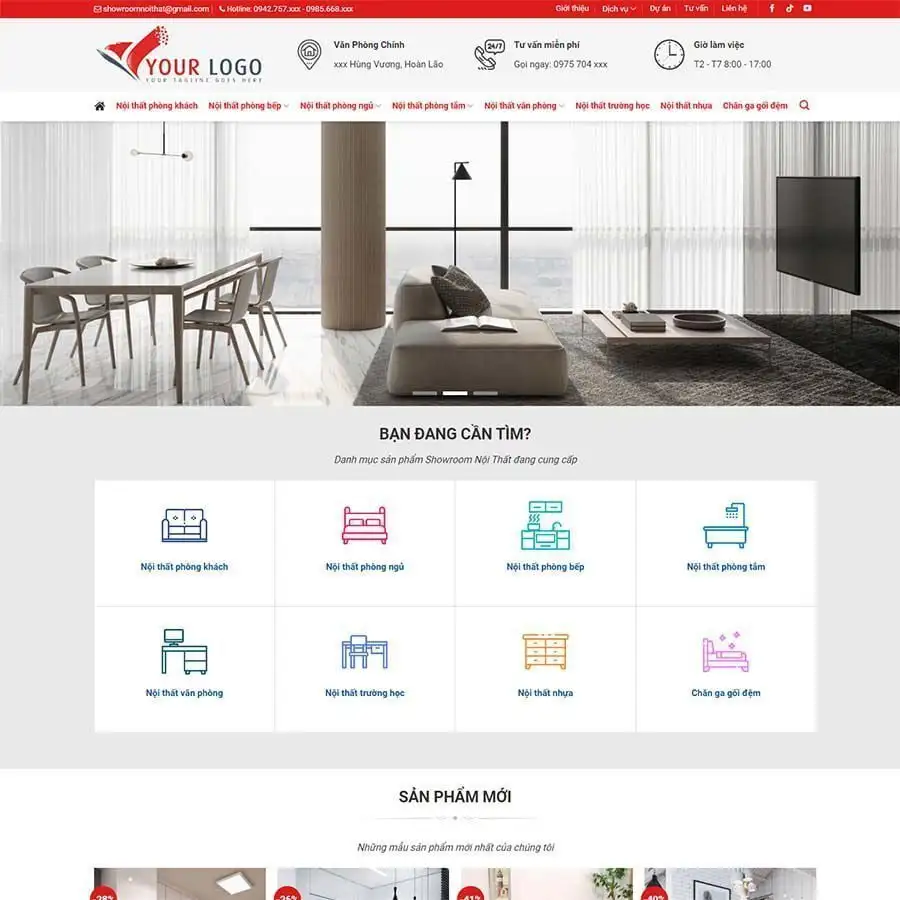noithat27 Mẫu Website Nội Thất 27 - Shop Online - Cài Đặt Sẵn