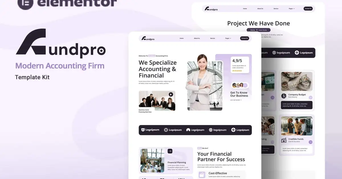 preview-2 Fundpro – Modern Accounting Firm Elementor Template Kit