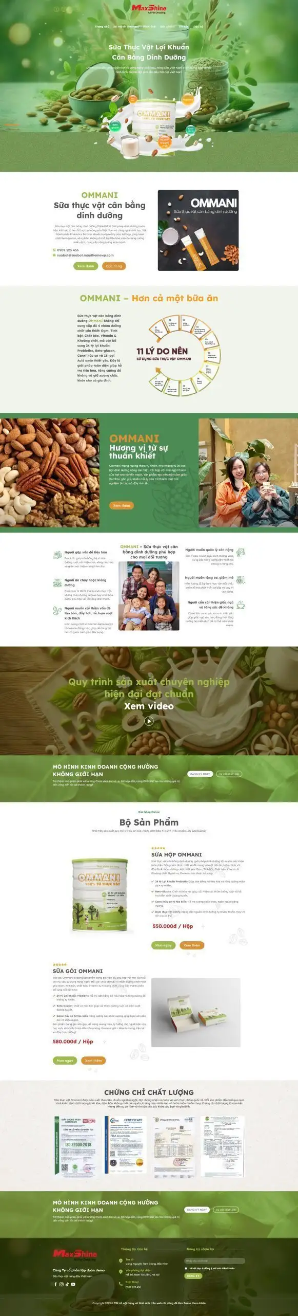 Mẫu Website Sữa Bột - Mẹ Và Bé - Cài Đặt Sẵn