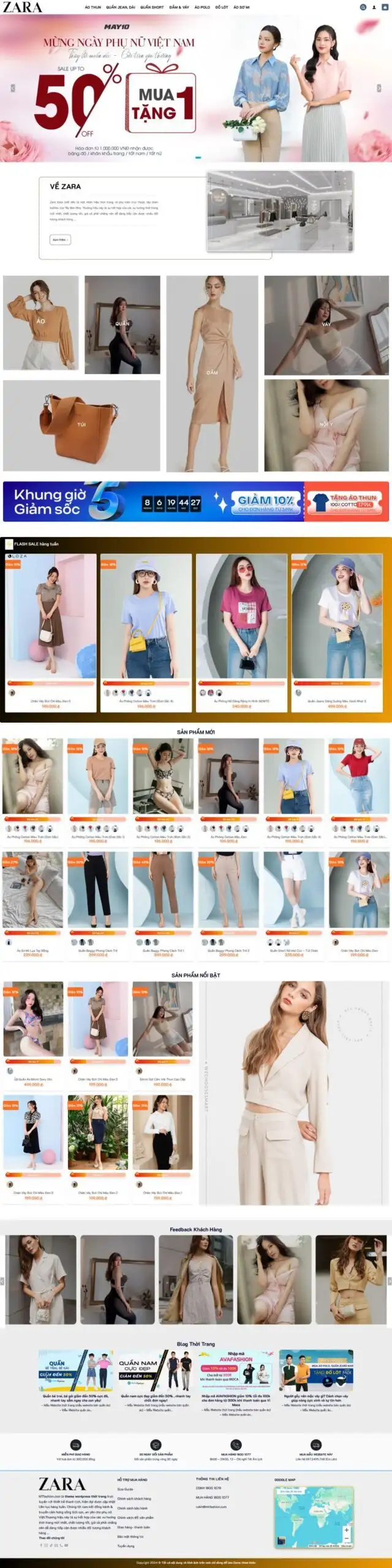 Mẫu Website Thời Trang 33 - Shop Online - Cài Đặt Sẵn