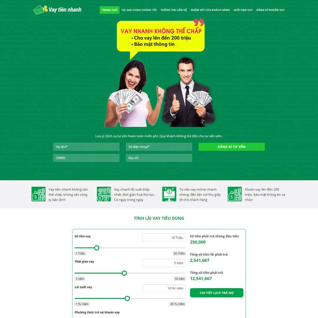vaytiennhanh-maugiaodien-com_ Mẫu Website Dịch Vụ Tín Dụng Vay Tiền - Cài Đặt Sẵn