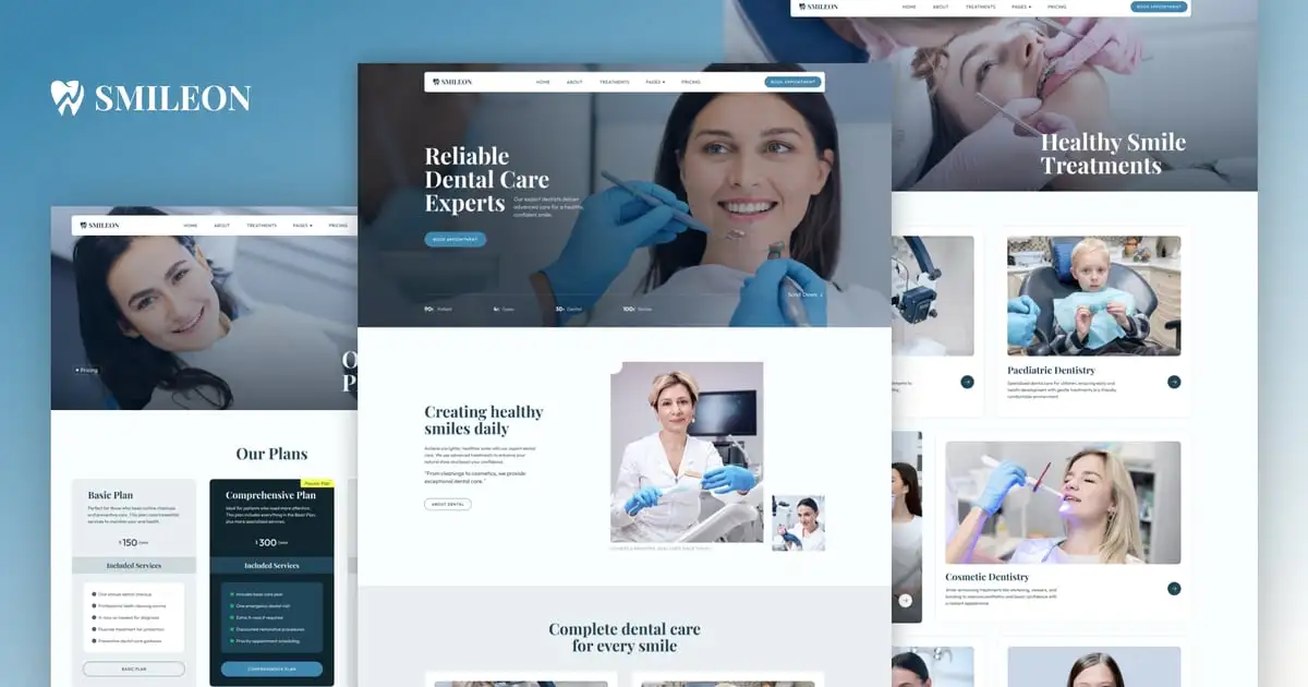 Smileon – Dentist & Dental Clinic Elementor Pro Template Kit