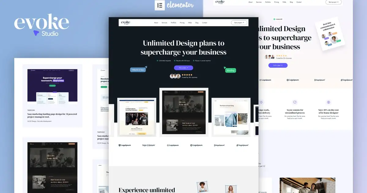 EvokeStudio – Creative Digital Agency Elementor Pro Template Kit