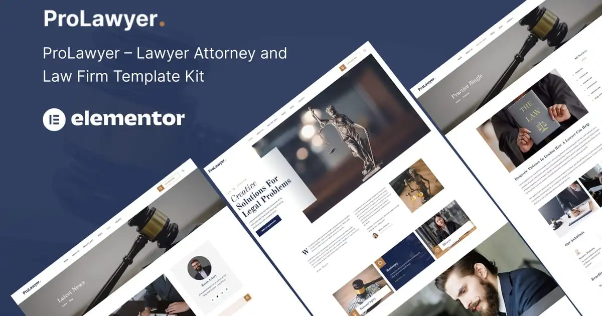 Prolawyer – Lawyer and Law Firm Elementor Kit