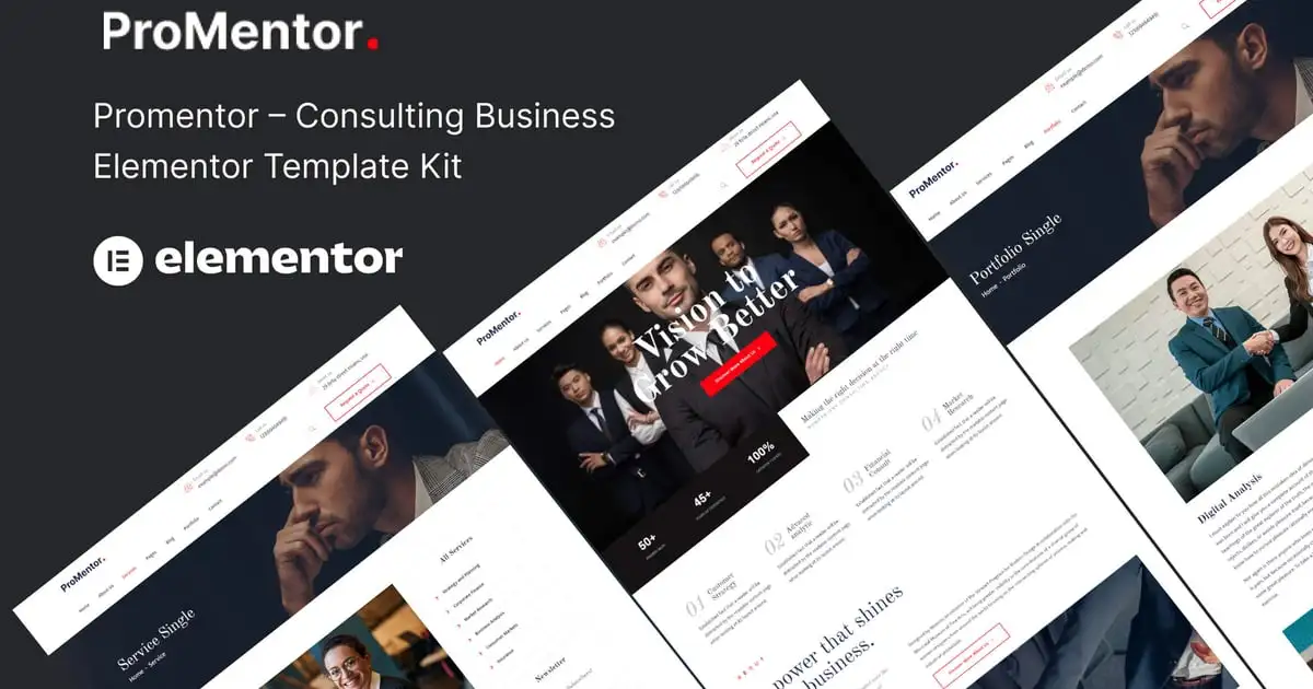 Promentor – Business Consulting Elementor Template Kit