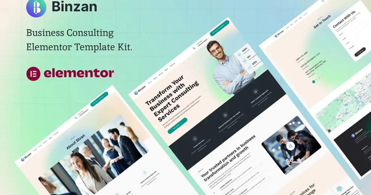 Binzan – Consulting Business Elementor Template Kit