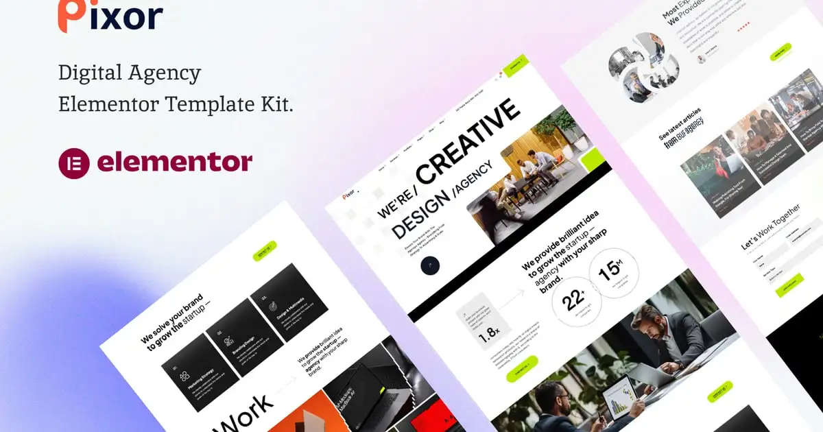 Pixor – Creative Digital Agency Elementor Template Kit