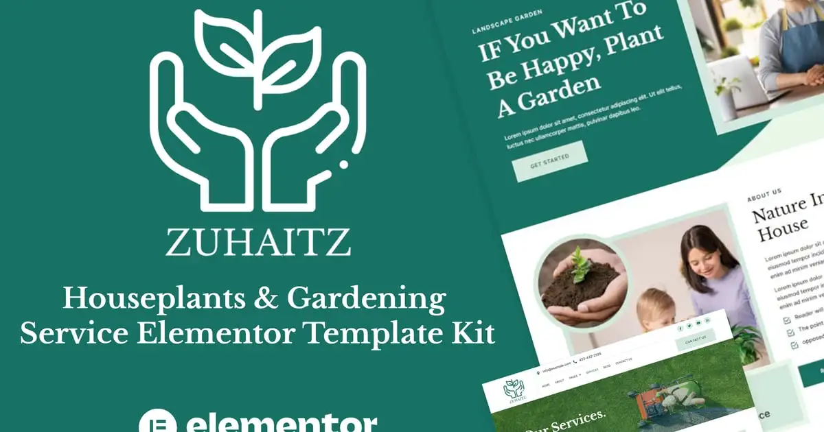 Zuhaitz – Houseplants & Gardening Service Elementor Template Kit