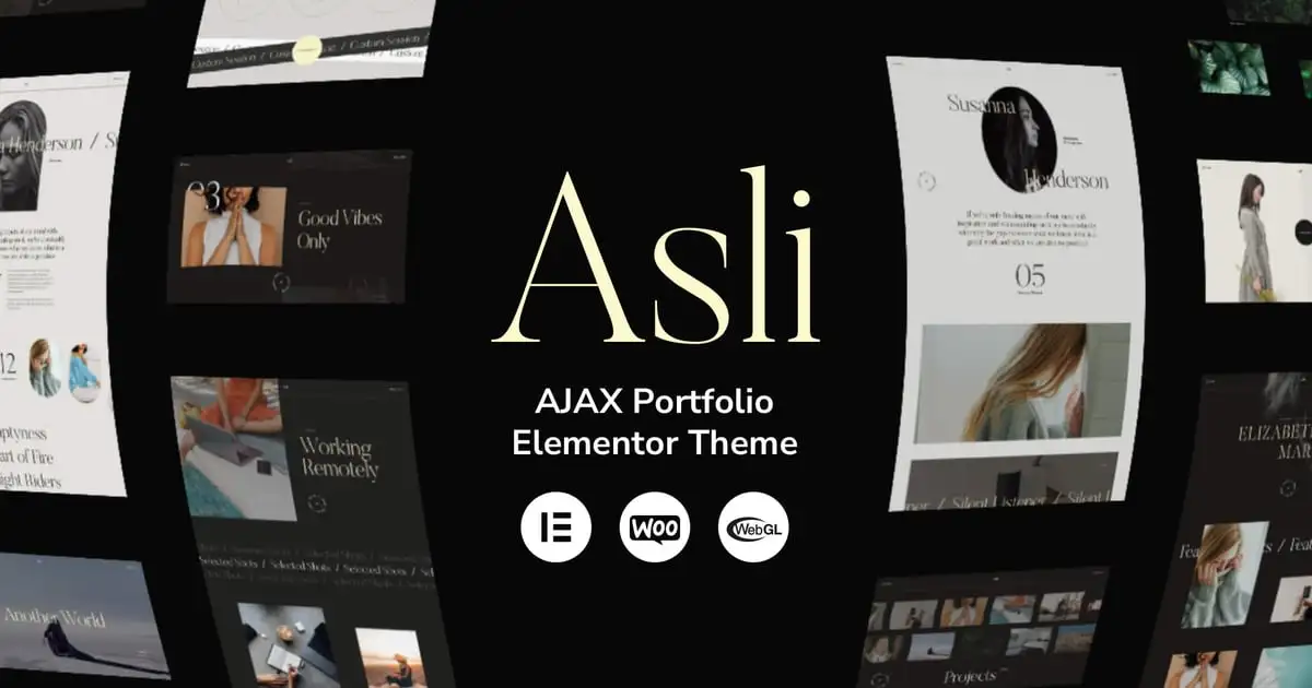 Asli – AJAX Portfolio Elementor WordPress Theme