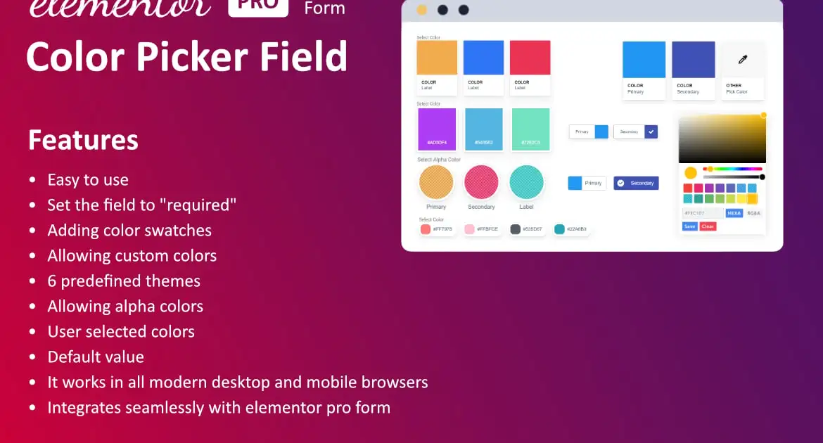 Color Field for Elementor Form