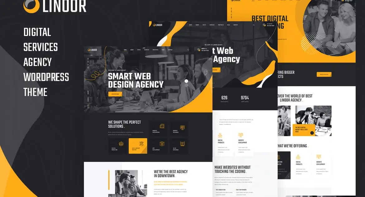 Linoor – Digital Agency Services WordPress Theme