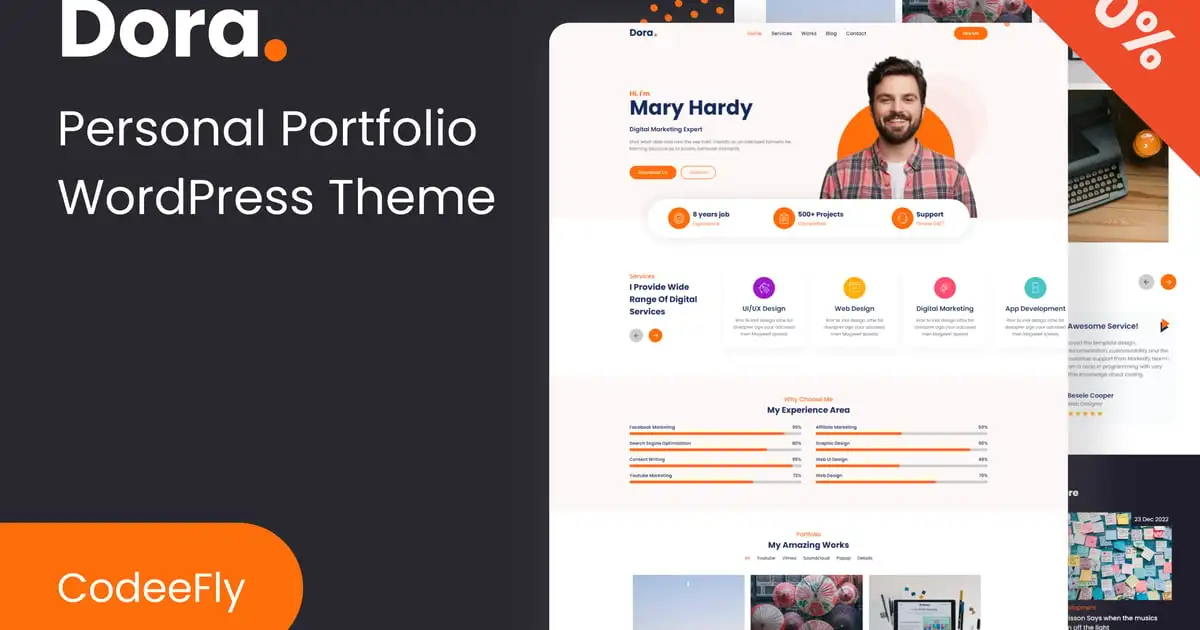 Dora – Personal Portfolio WordPress Theme