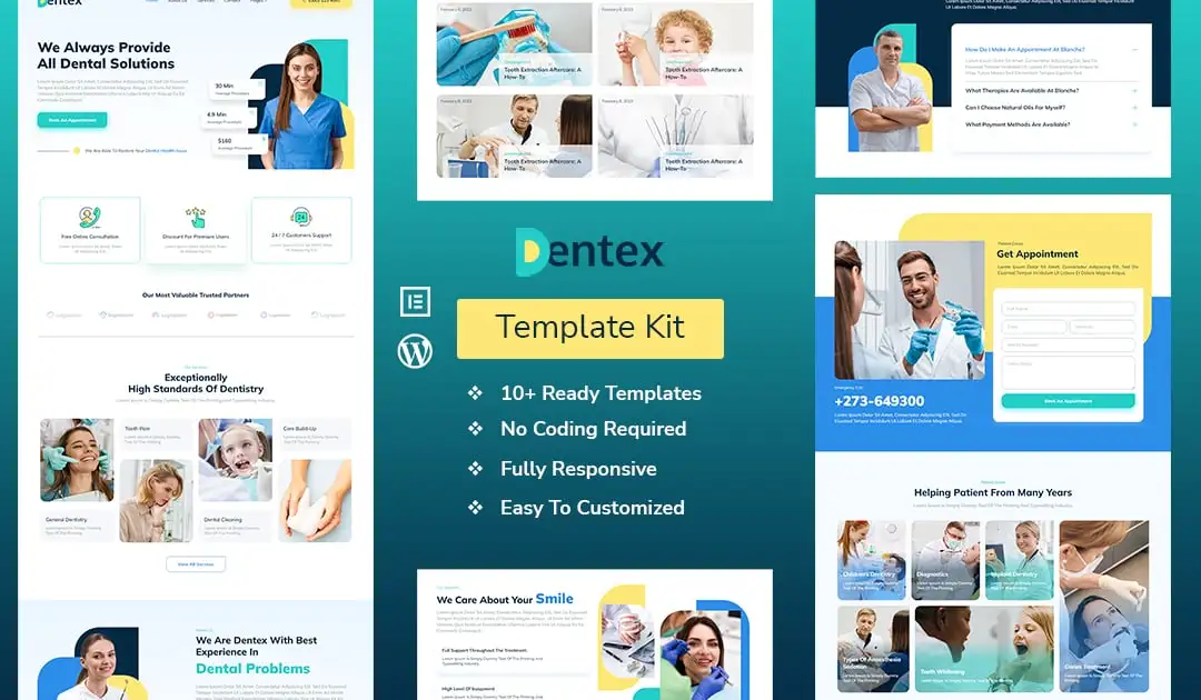 DENTEX – Dentist & Dental Care Elementor Template Kit