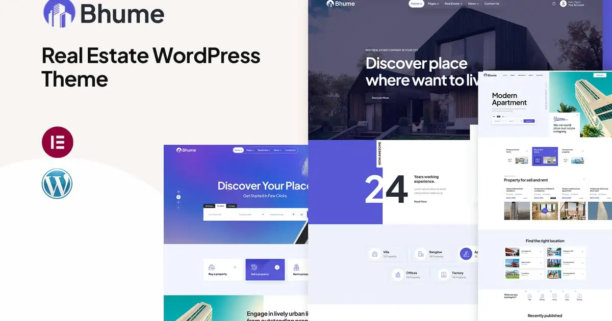 Bhume – Real Estate WordPress Theme