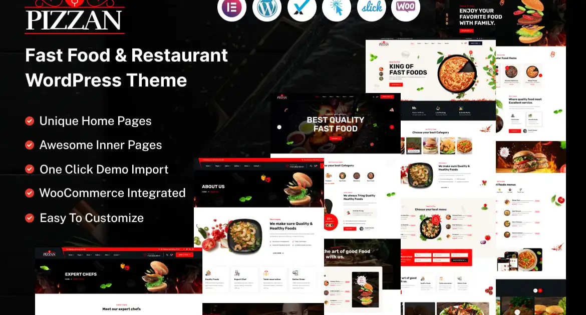Pizzan – Fast Food and Restaurant WordPress Theme