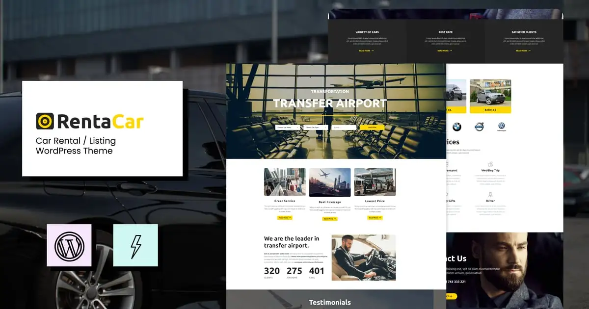 Rentacar – Car Rental / Listing WordPress Theme