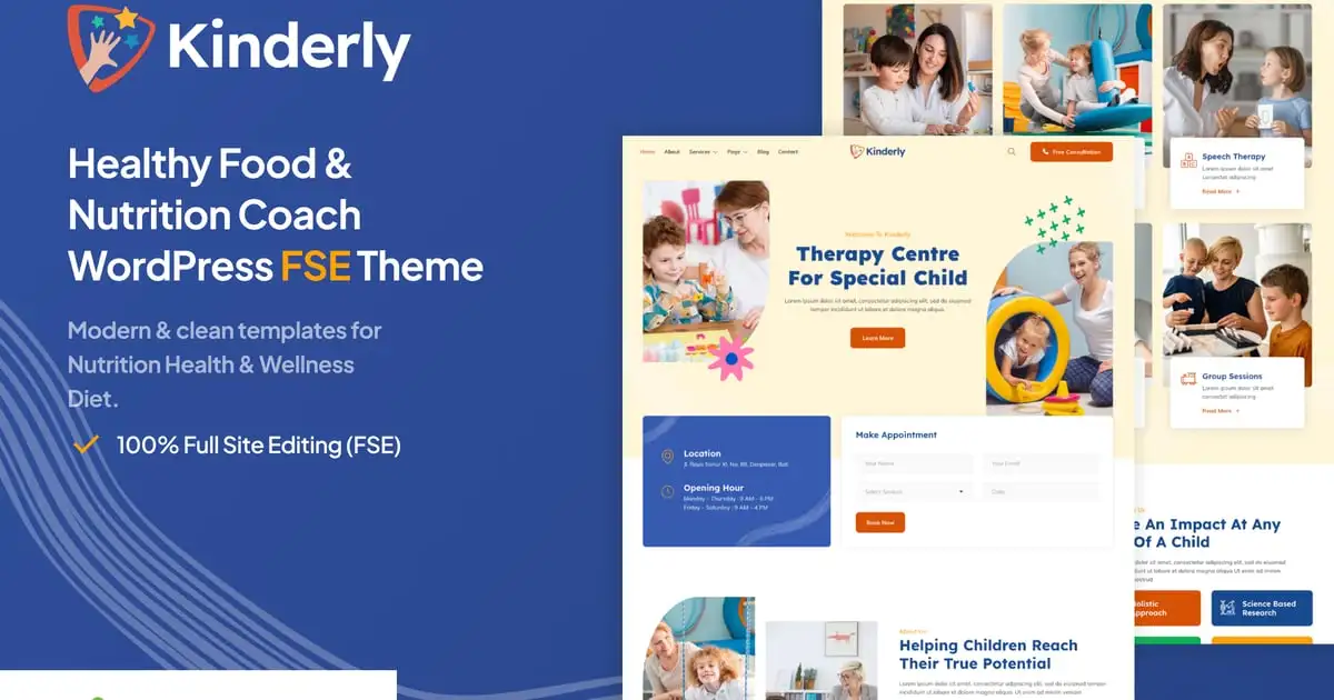 28fe5d88-2b8f-4d45-8fe5-c21a47980c21 Kinderly – Child Therapist & Psychologist Theme