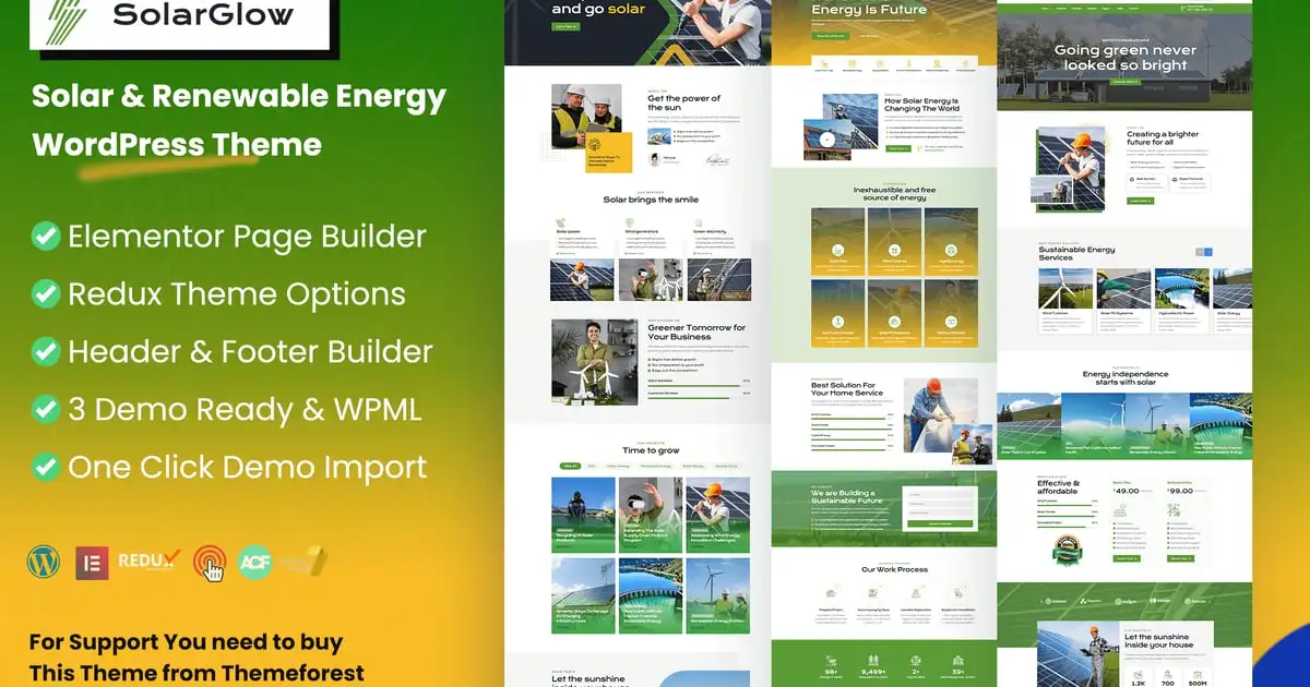 Solarglow – Solar & Renewable Energy WP Theme