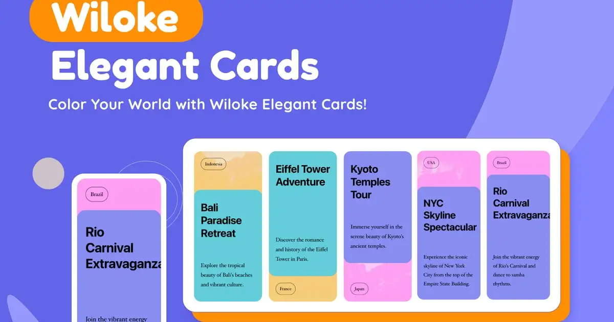 Wiloke Elegant Cards Elementor