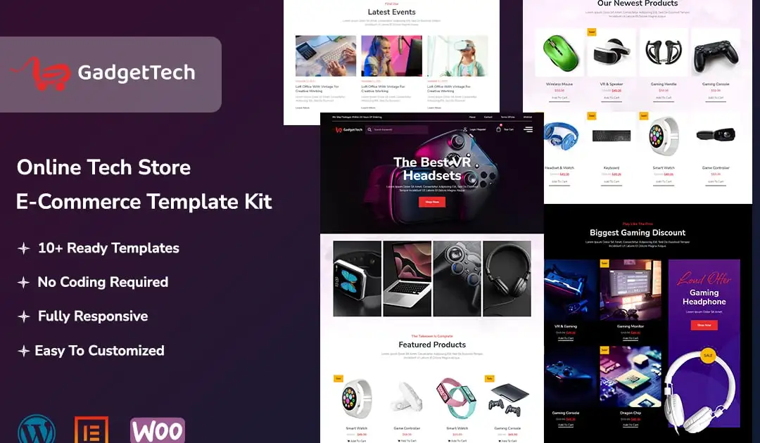 GadgetTech – Electronic Gadget WooCommerce Elementor Pro Template Kit