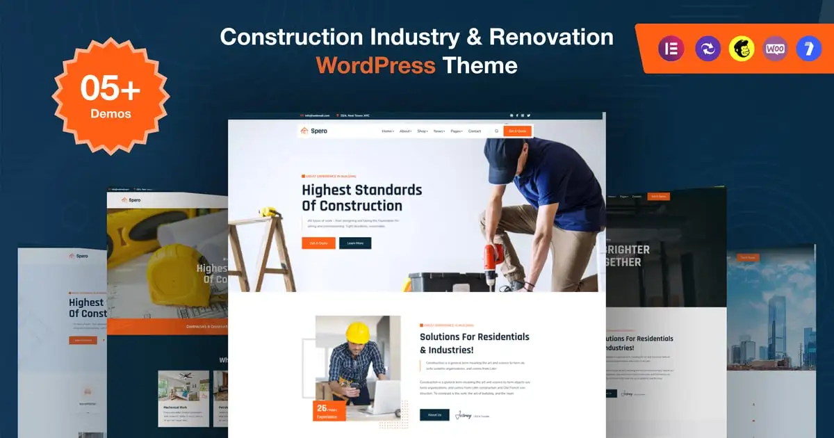 Spero – Construction Industry WordPress Theme