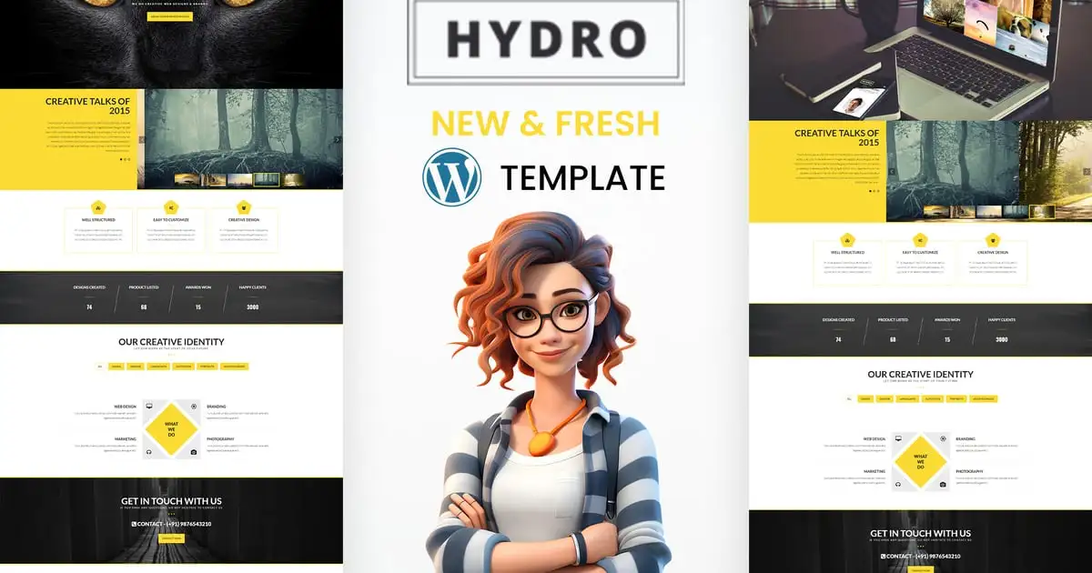 HYDRO – One Page Portfolio WordPress Theme