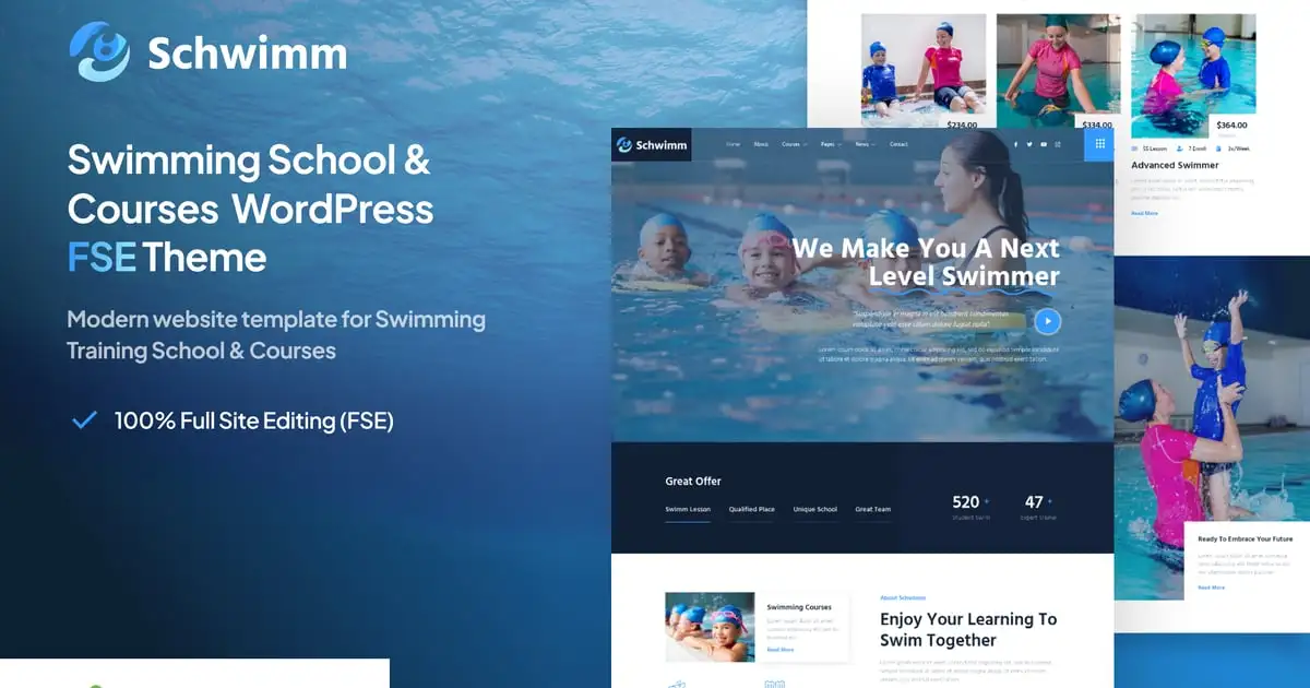 Schwimm – Swimming School & Course WordPress Theme