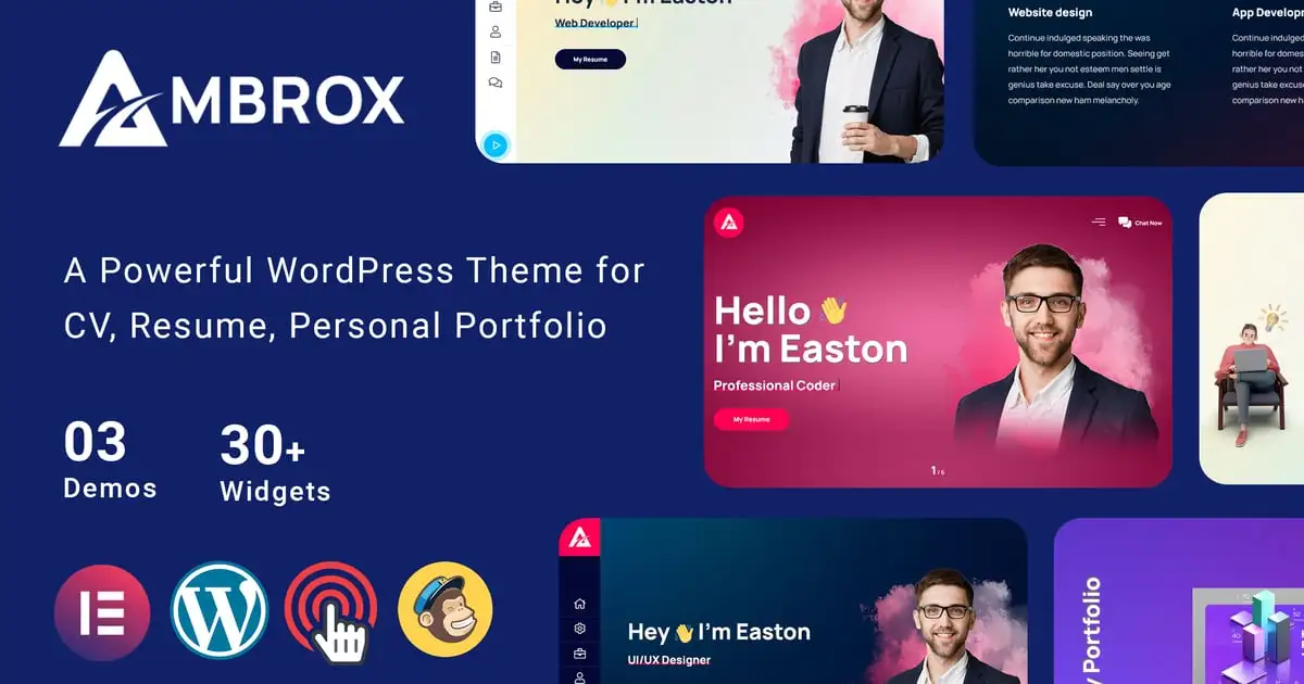 Ambrox – Personal Portfolio Resume Theme