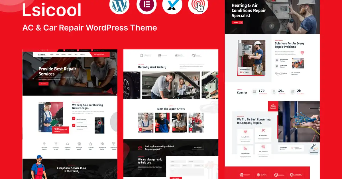 Lsicool – AC & Car Repair WordPress Theme