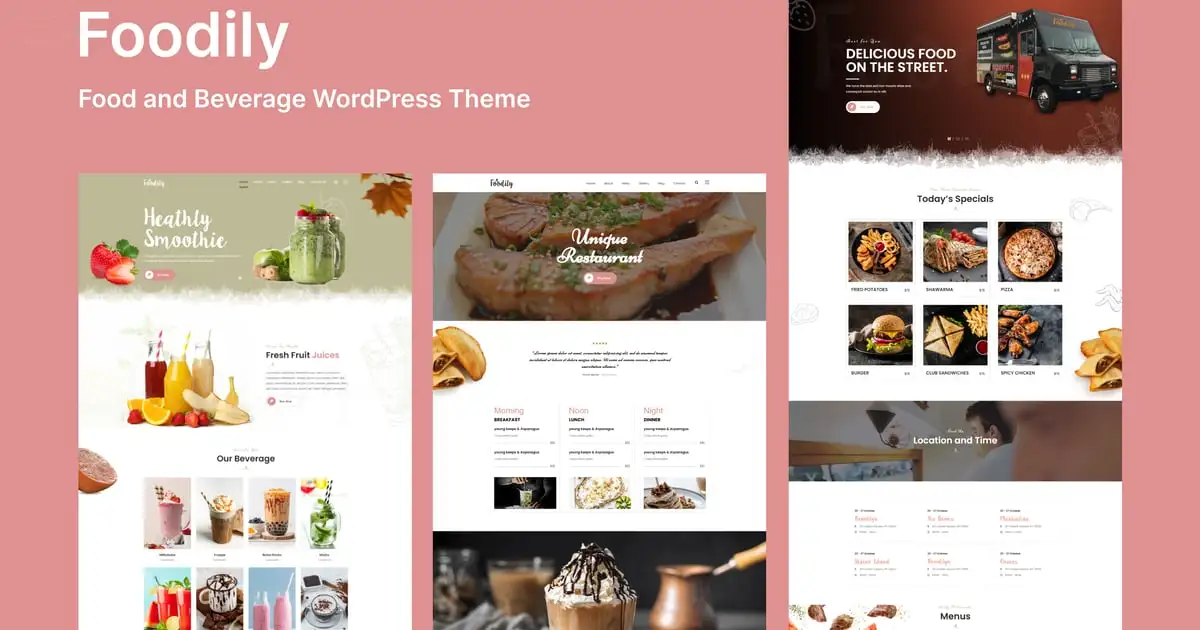 Foodily – Food and Beverage WordPress Theme
